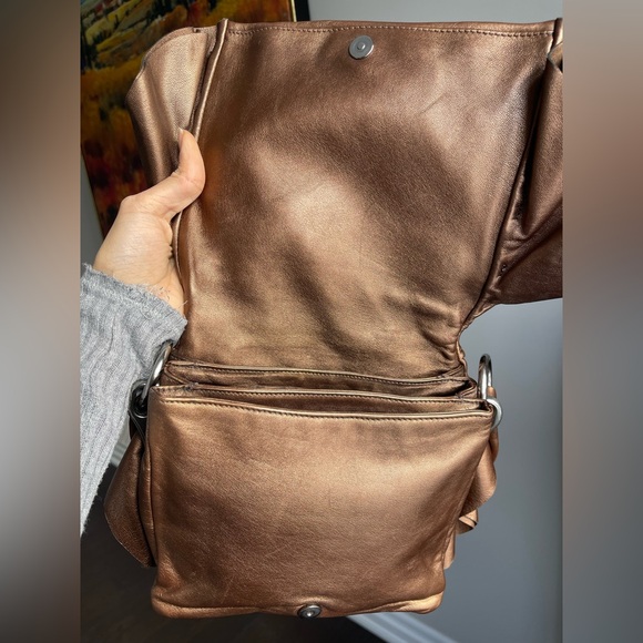 Vintage Prada Nappa Leather Shoulder Bag Ruffle Accents - Picture 13 of 16